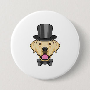 Dog as Groom with Bow 7.5 Cm Round Badge
