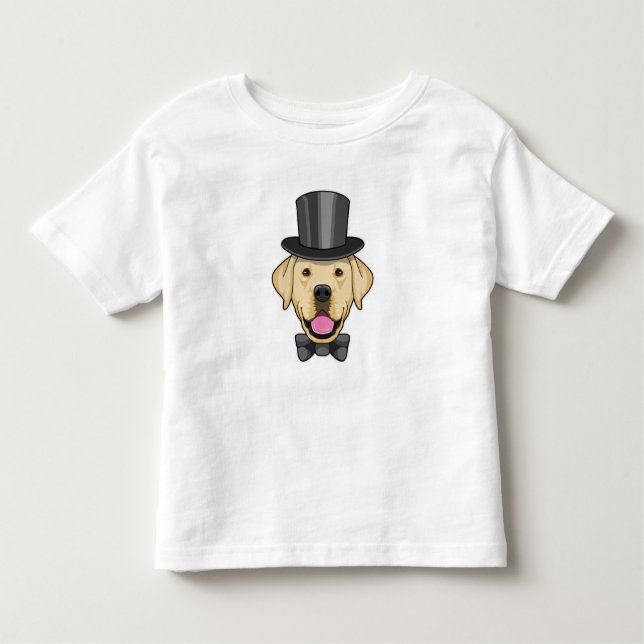 Dog as Groom with Bow Toddler T-Shirt (Front)