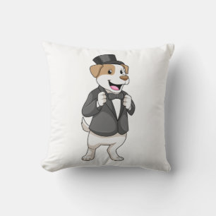 Dog as Groom with Ribbon Cushion