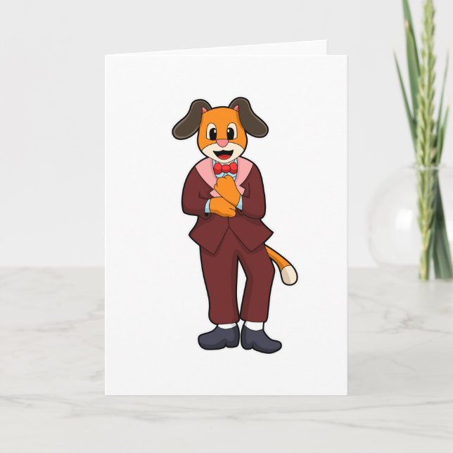 Dog as Groom with Suit Card (Front)