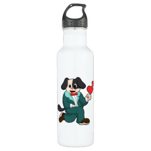 Dog as Groom with Suit & Tie 710 Ml Water Bottle