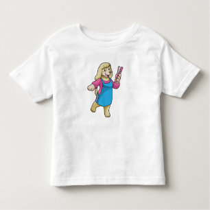 Dog as Hairdresser with Comb Toddler T-Shirt
