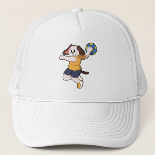 Dog as Handball player with Handball Trucker Hat