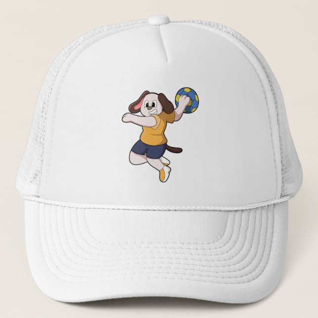 Dog as Handball player with Handball Trucker Hat (Front)