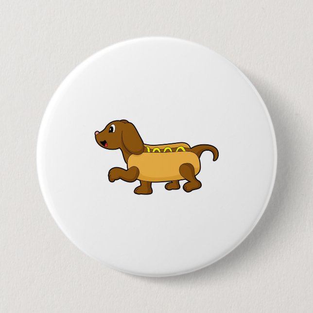 Dog as Hotdog 7.5 Cm Round Badge (Front)