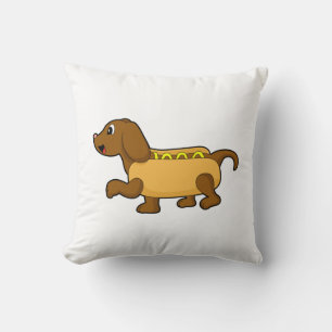 Dog as Hotdog Cushion