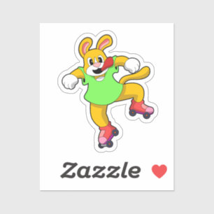 Dog as Inline Skater with Inline Skates