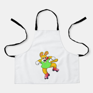 Dog as Inline Skater with Inline Skates Apron