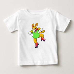 Dog as Inline Skater with Inline Skates Baby T-Shirt