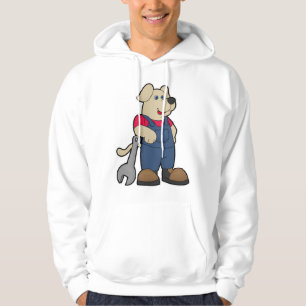 Dog as Mechanic with Wrench Hoodie