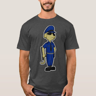 Dog as Police officer with Baton Sunglasses 1 T-Shirt