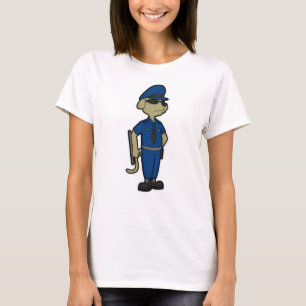 Dog as Police officer with Baton & Sunglasses T-Shirt