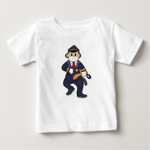Dog as Police officer with Police uniform Baby T-Shirt