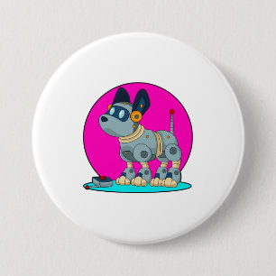 Dog as Robot 7.5 Cm Round Badge