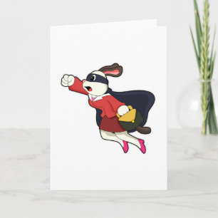 Dog as Secretary Superhero Card