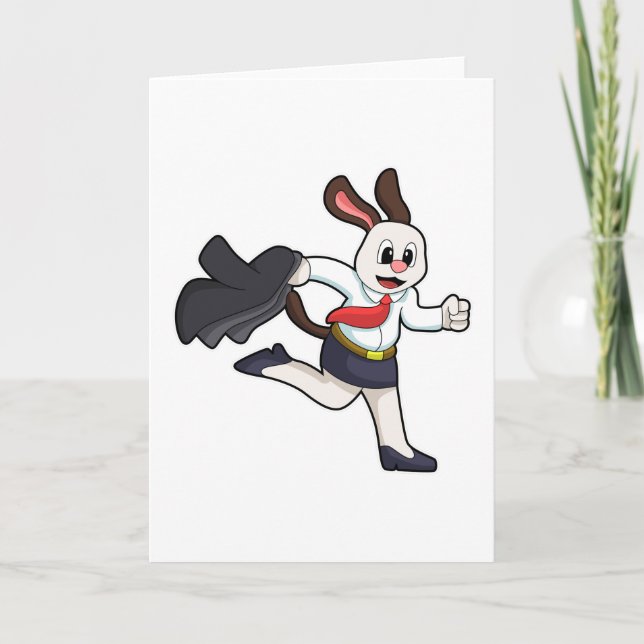 Dog as Secretary with Skirt Card (Front)