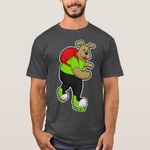 Dog as Skater with Inline skates Backpack T-Shirt