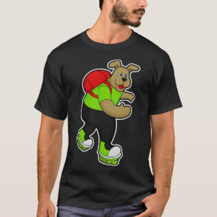 Dog as Skater with Inline skates Backpack T-Shirt