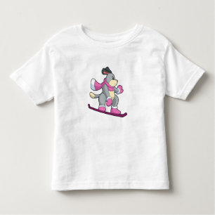 Dog as Snowboarder with Sonowboard Toddler T-Shirt