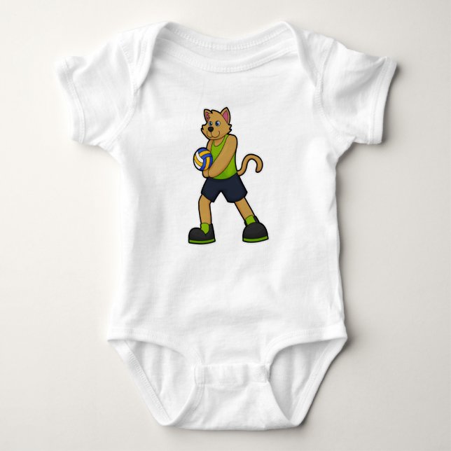 Dog as Volleyball player with Volleyball Baby Bodysuit (Front)