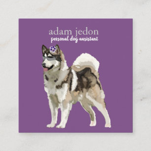 Dog Assistant Square Business Card