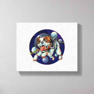 Dog Astronaut, space dog Canvas Print