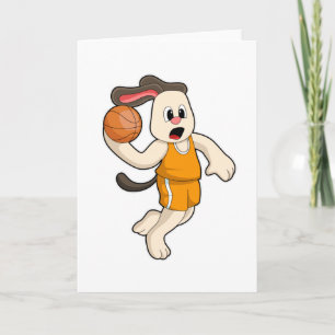 Dog at Basketball Sports Card
