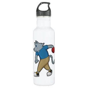 Dog at Bowling with Bowling ball 710 Ml Water Bottle