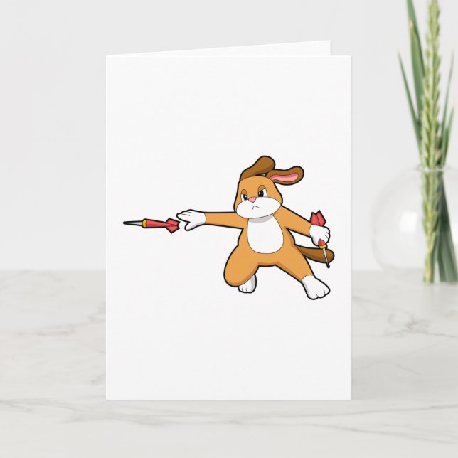 Dog at Darts with Dart.PNG Card (Front)