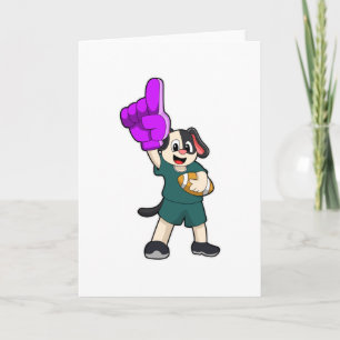 Dog at Football Sports Card