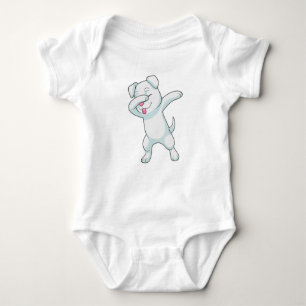 Dog at Hip Hop Dance Dab Baby Bodysuit