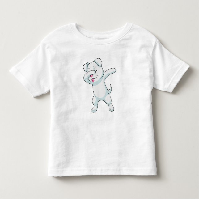 Dog at Hip Hop Dance Dab Toddler T-Shirt (Front)
