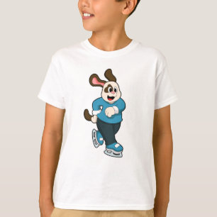 Dog at Ice skating with Ice skates T-Shirt