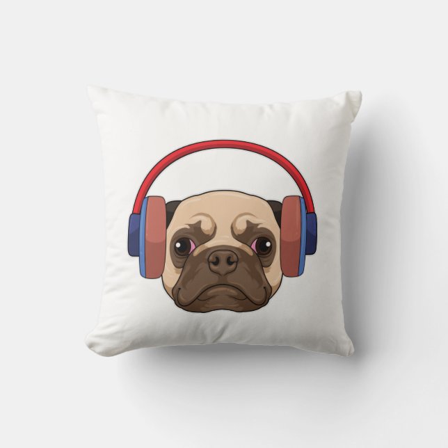 Dog at Music with Headphone Cushion (Front)