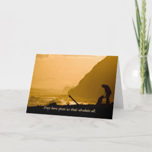 Dog At Ocean Sympathy Card