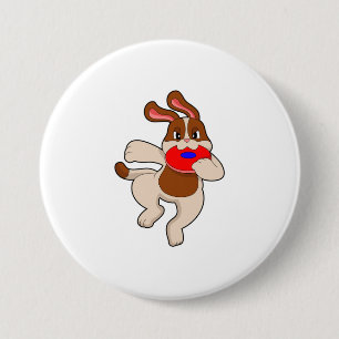 Dog at Playing 7.5 Cm Round Badge