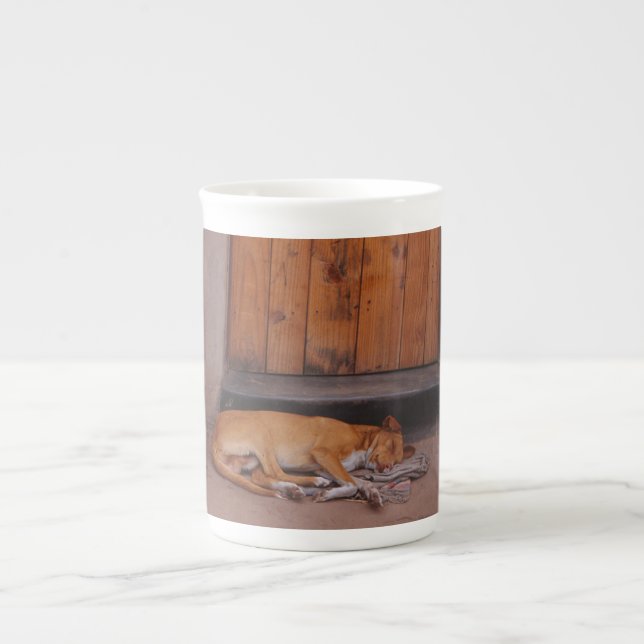 Dog at Rest Bone China Mug (Front)