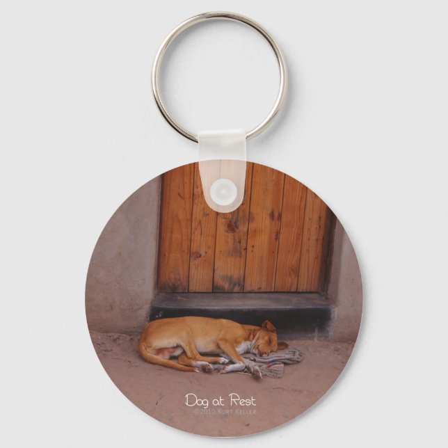 Dog at Rest Keychain (Front)