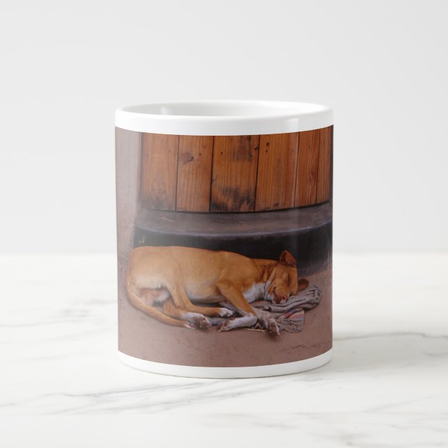 Dog at Rest Large Coffee Mug (Front)