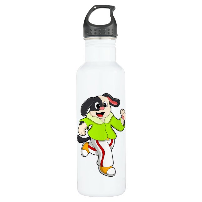 Dog at Running 710 Ml Water Bottle (Front)