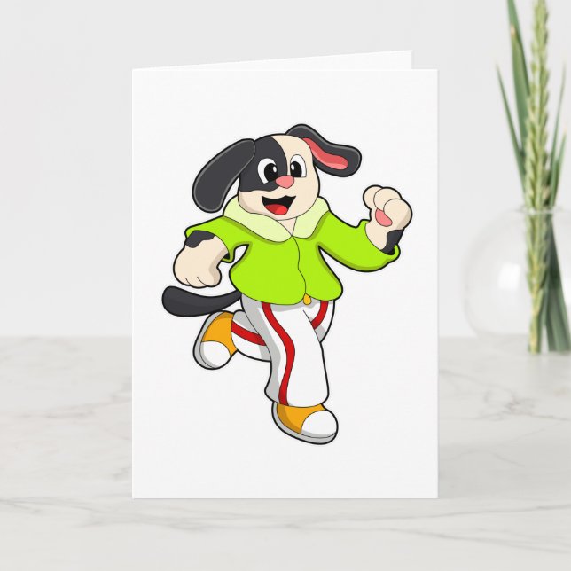 Dog at Running Card (Front)