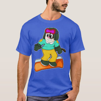 Dog at Snowboard Sports T-Shirt