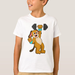 Dog at Strength training with Dumbbell T-Shirt