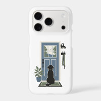 Dog at the Door | Minimal Silhouette