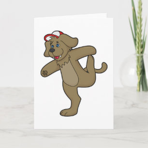 Dog at Yoga Fitness Card