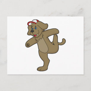 Dog at Yoga Fitness Postcard