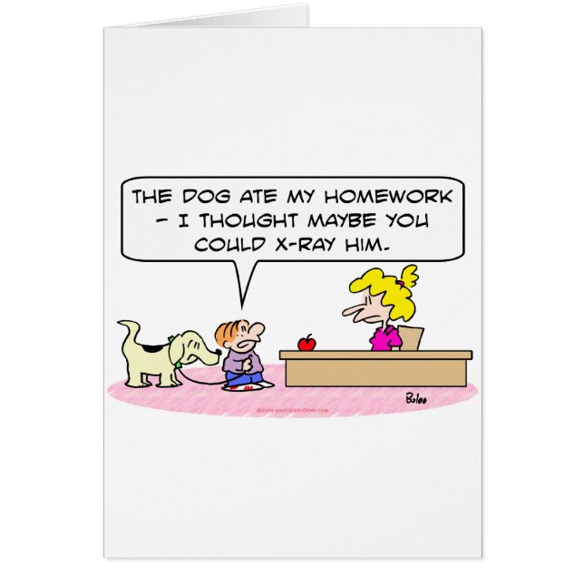 dog ate homework x-ray (Front)