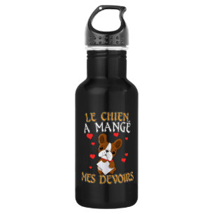 Dog Ate My Homework - Learning French Quote 532 Ml Water Bottle