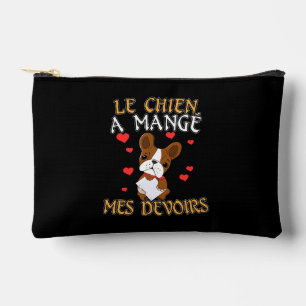 Dog Ate My Homework - Learning French Quote Accessory Pouch