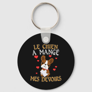 Dog Ate My Homework - Learning French Quote Key Ring